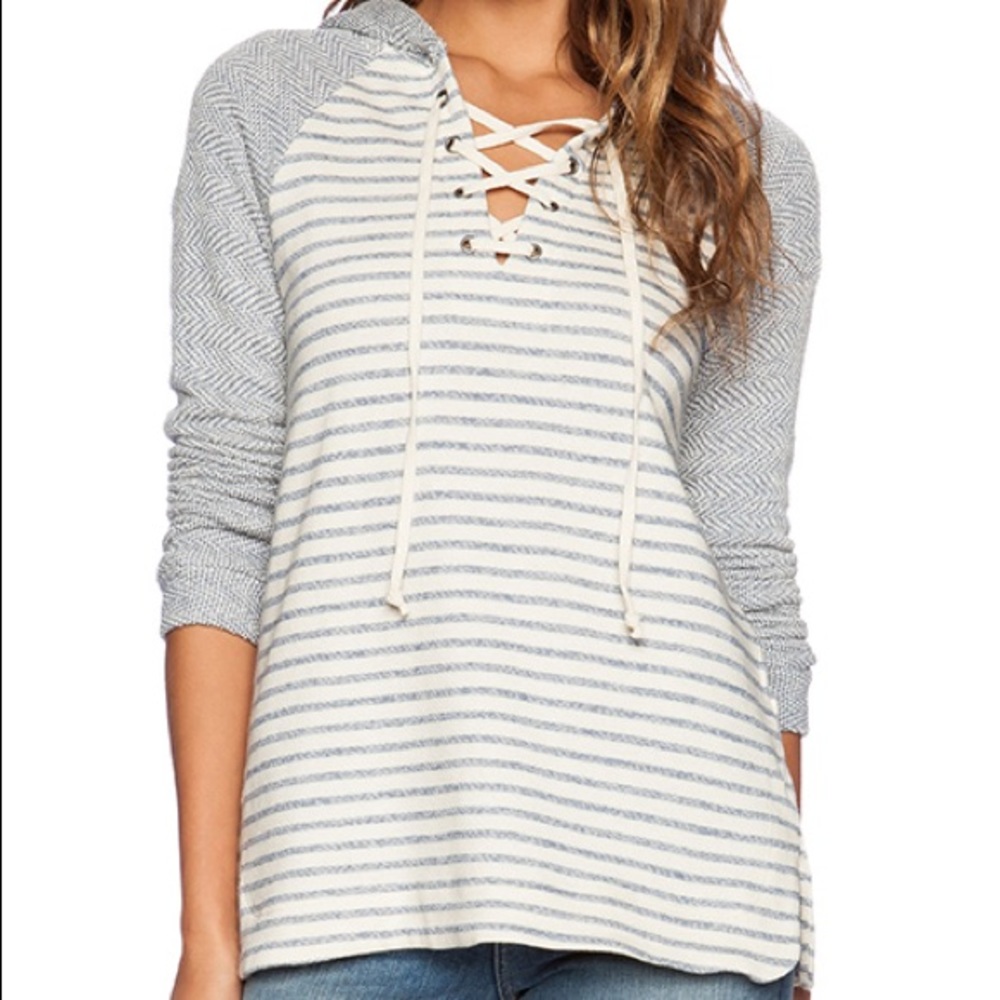 Splendid West Shore Active Pullover Hoodie Small